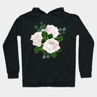 Vintage White Rose Bouquets Hoodie